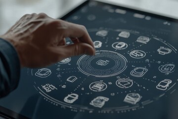 Poster - Image of intelligent devices and networks in a smart machine concept.