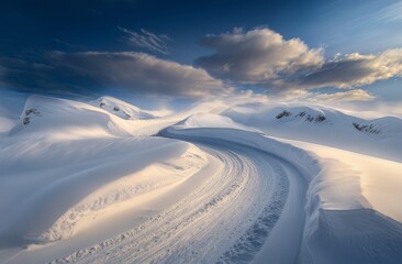Aufkleber - Iceland nature, winter travel photo in the snow, adventure, trip, hiking, mountains.