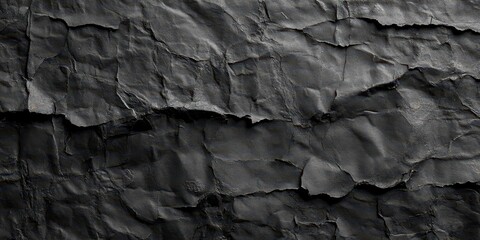 Poster - Black Crumpled Texture Background Image