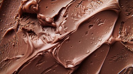 Aufkleber - delicious chocolate ice cream texture closeup photo