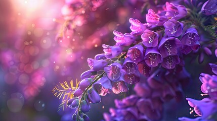 Aufkleber - blossoms of purple fox gloves