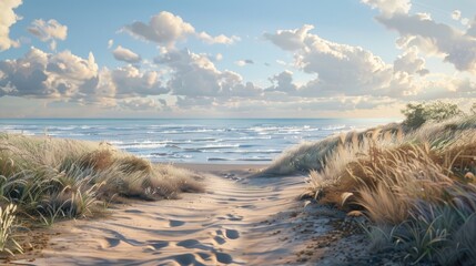 Aufkleber - Capturing the essence of Opal Coast fields coastal trails sandy beaches and the endless sea a harmonious blend of nature s beauty and serenity