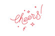© venimo - Vector hand lettering phrase cheers, design element for greeting cards and party invitations