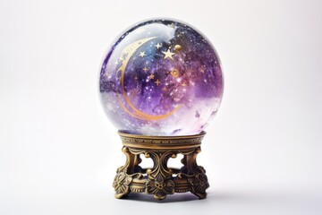 Canvas Print - Astronomy crystal sphere purple.