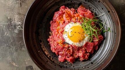 Poster - Korean style beef tartare sogogi yukhoe