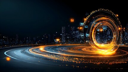 Aufkleber - Captivating mesh light trails with a glowing dynamic effect   perfect for elevating presentations digital art and other visually striking designs