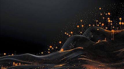 Poster - Elegant and dynamic glowing mesh line borders and frames that can be used as creative design templates for a variety of digital projects including websites presentations social media graphics