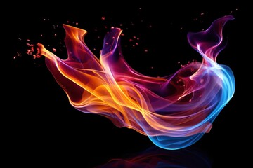 Canvas Print - Flame pattern purple smoke.