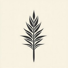 Poster - A simple illustration of a stylized plant with leaves.