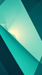 Poster - Abstract geometric shapes create a vibrant pattern in teal and blue tones, reflecting contemporary design aesthetics and artistic creativity