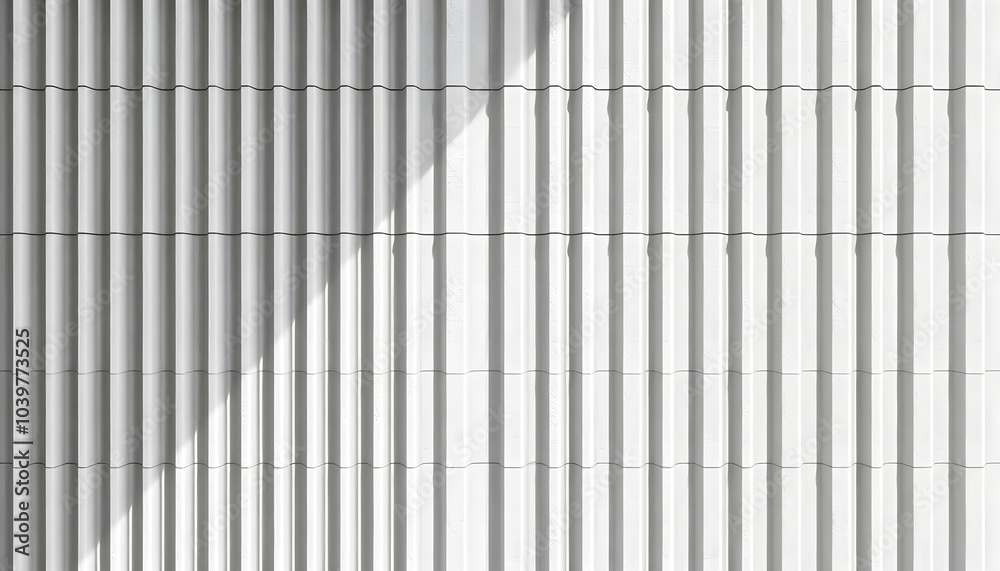 Decorative concrete vertical groove pattern of a building facade ...