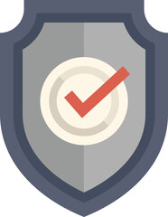 Poster - Shield with a check mark is giving a concept of safety and security