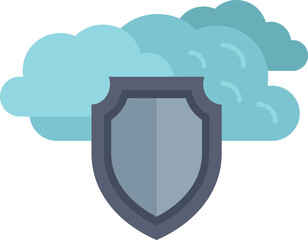 Poster - shield is protecting cloud data storage from a cyber attack