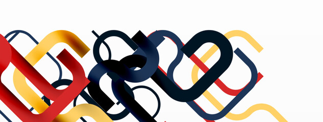 Poster - Wave lines minimal abstract background