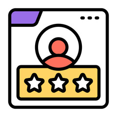 Sticker - A isometric design icon of web profile 

