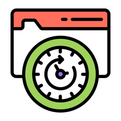 Sticker - Modern design icon of web speed optimization 

