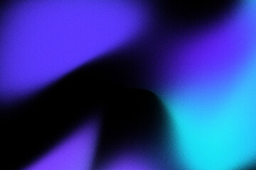 Fototapete - Grainy Neon Abstract Background template design. Purple and Black Neon Wallpaper Artwork with textured noise effect. 