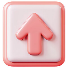 Poster - A pink square with a pink arrow pointing upwards