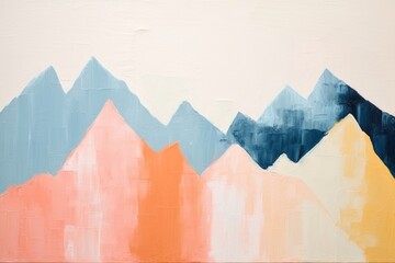 Poster - Mountain art abstract painting.