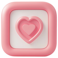 Poster - A pink square with two hearts on it