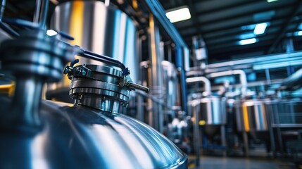 Canvas Print - Industrial Equipment in Factory Setting