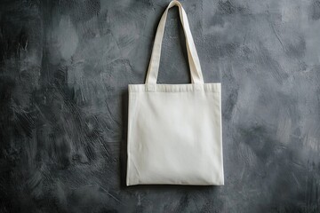 Mockup of blank tote bag for groceries and shopping