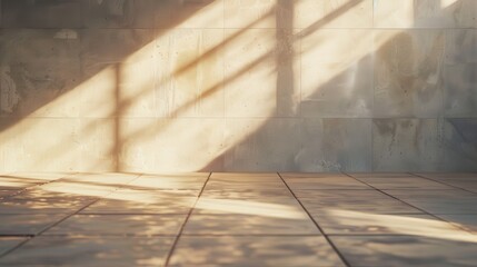 Poster - Empty Room with Concrete Walls and Natural Lighting