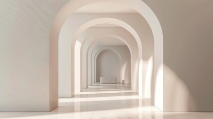 Poster - Minimalist Interior Design with Elegant Arches