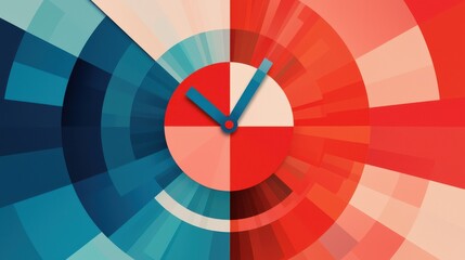 Poster - Modern Flat Design for Efficiency and Time Management