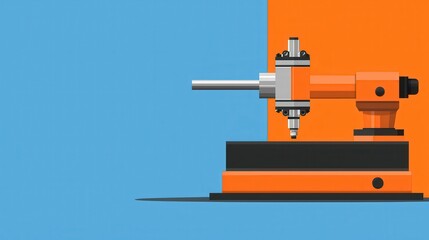 Poster - Flat Design Illustration of a Crafting Machine