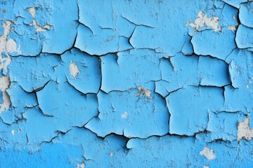 Weathered Blue Texture with Cracked Paint