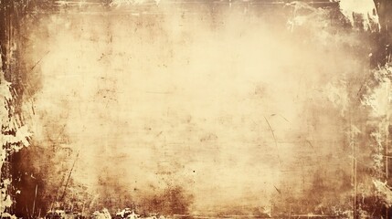 Poster - Sepiatoned old photograph featuring dust and scratches enhanced by light leaks and a vignette border providing a perfect backdrop for vintagethemed projects with space for text