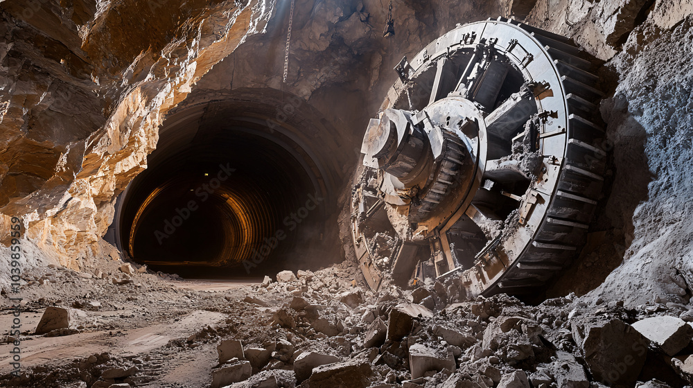 Tunnel Boring Machine TBM Cutting Head in Underground Construction ...