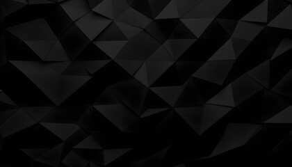 Wall Mural - Random shifted rotated black triangles background wallpaper isolated with white highlights, png