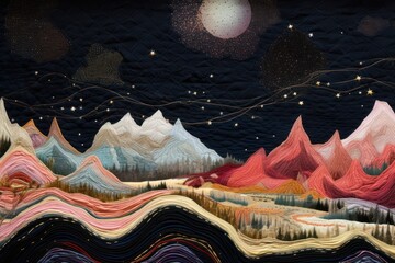 Wall Mural - Galaxy speace landscape painting pattern.