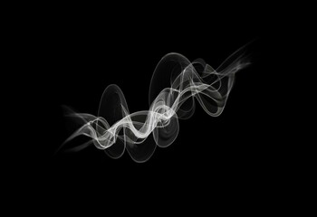 Poster - Abstract white wave on a dark background.