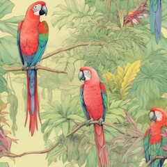 Poster - Backgrounds drawing parrot animal.