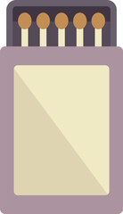 Poster - Open matchbox with matches sticking out, ready to light a fire
