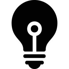 Simple vector icon light bulb