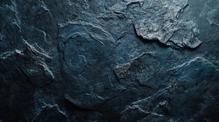 Poster - Textured Blue Surface with Dark Stone Aesthetic