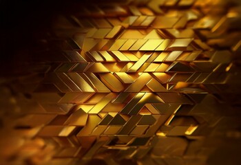 Poster - Abstract gold background with geometric shapes.