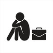 © creativeicon - Unemployment icon. Desperate businessman icon