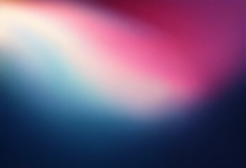 Poster - A gradient background with a soft light in the top corner transitions from dark blue to light blue, then to a white and pink hue.