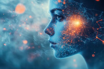 Poster - Exploring the connection between the human mind and advanced technology in digital art
