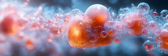 Fototapete - Captivating abstract composition featuring a swirling,fiery flow of glowing,vibrant molecules in an energetic,futuristic digital