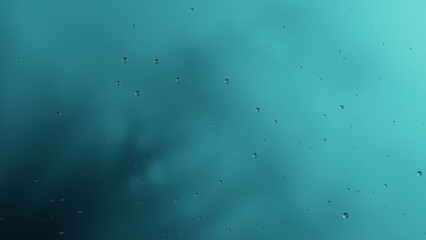 Poster - Water droplets on a teal background