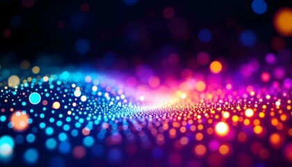 Wall Mural - wave of musical sounds. abstract background with interweaving of dots and lines. 3d rendering. music