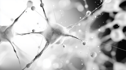 Poster - Sleek monochrome design shows intricate neural networks, illustrating advanced tech concepts