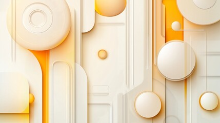 Poster - abstract geometric background in multicolored pastel shades and minimalistic style. Details and architectural layering.