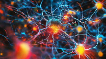Poster - A stunning visualization shows interconnected neurons, highlighting intricate patterns of neural activity